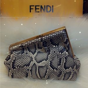 Fendi First Small Natural Python Leather Bag